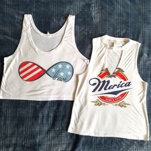 Pair of America USA Tanks